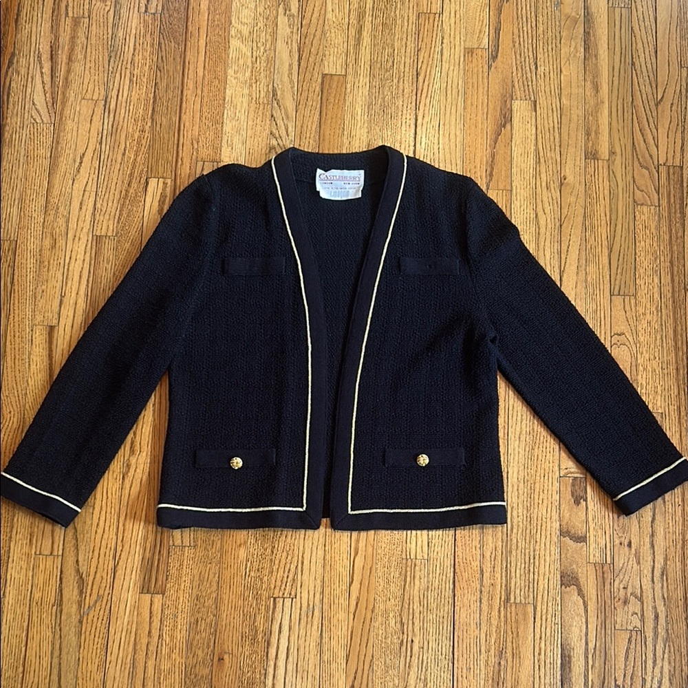 Classic Black Jacket with Gold Accents Castleberry